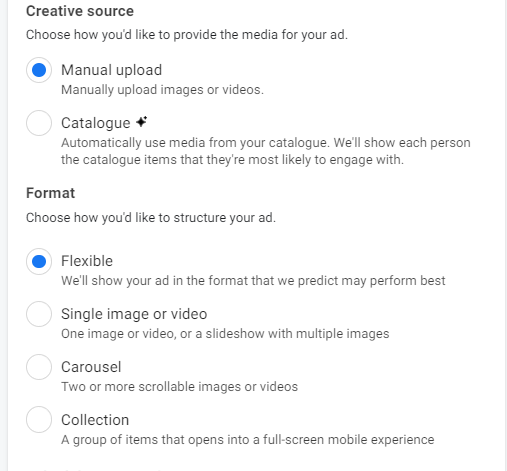Meta Flexible Ads setup