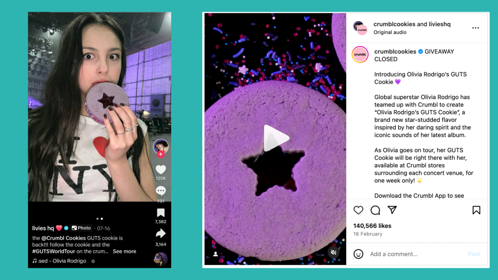 teal graphic with screenshots of tiktok accounts overlaid