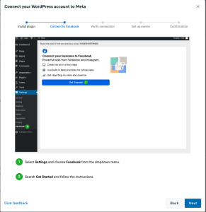 Screenshot of Configuring the Plugin Settings in WordPress for Meta