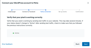 Screenshot of Verifying Your Pixel is Working Correctly in WordPress for Meta
