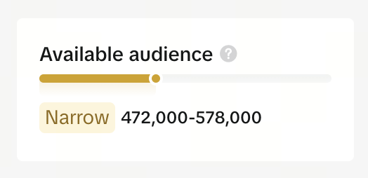 Audience size on TikTok