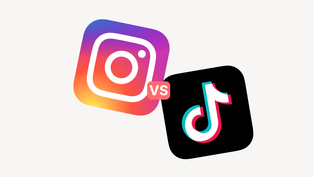 Graphics showing the logos of TikTok and Instagram